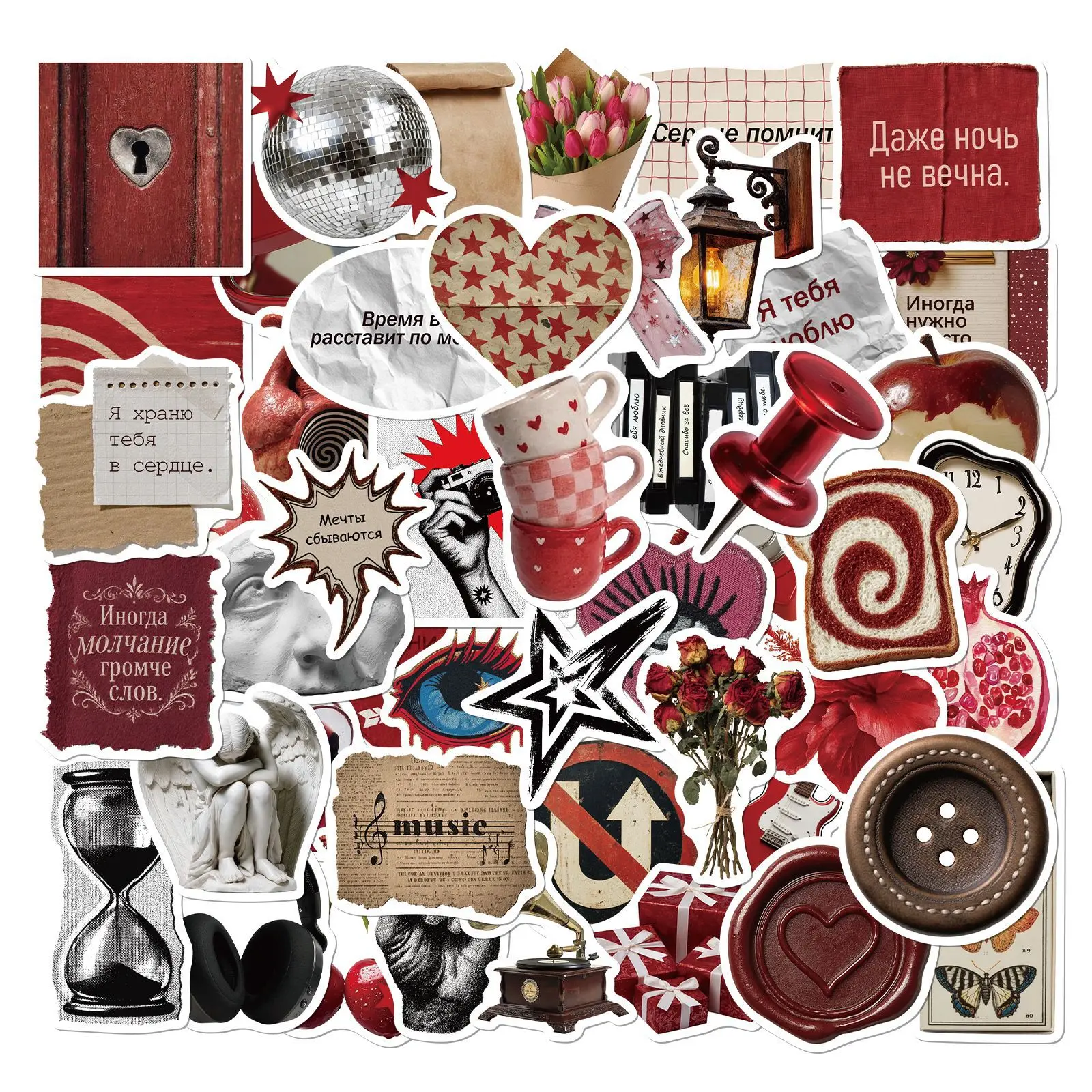 50Pcs Cool Downtown Y2K Girls Stickers Phone Laptop Notebook Guitar Helmet Refrigerator DIY Decor Stationery Stickers