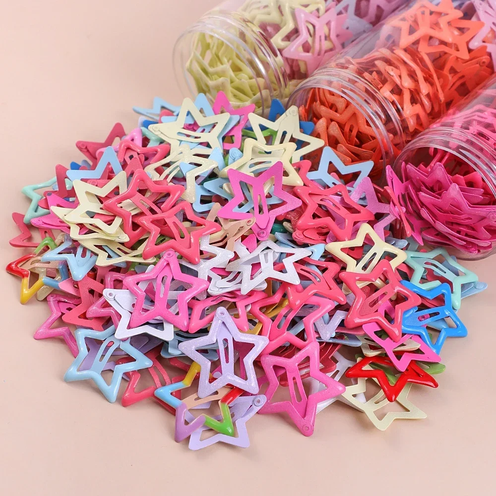 20pcs/set Lovely Colorful Star BB Hair Clips for Baby Girls Y2K Cute Metal Hairpins Barrettes Headwear Kids Hair Accessories