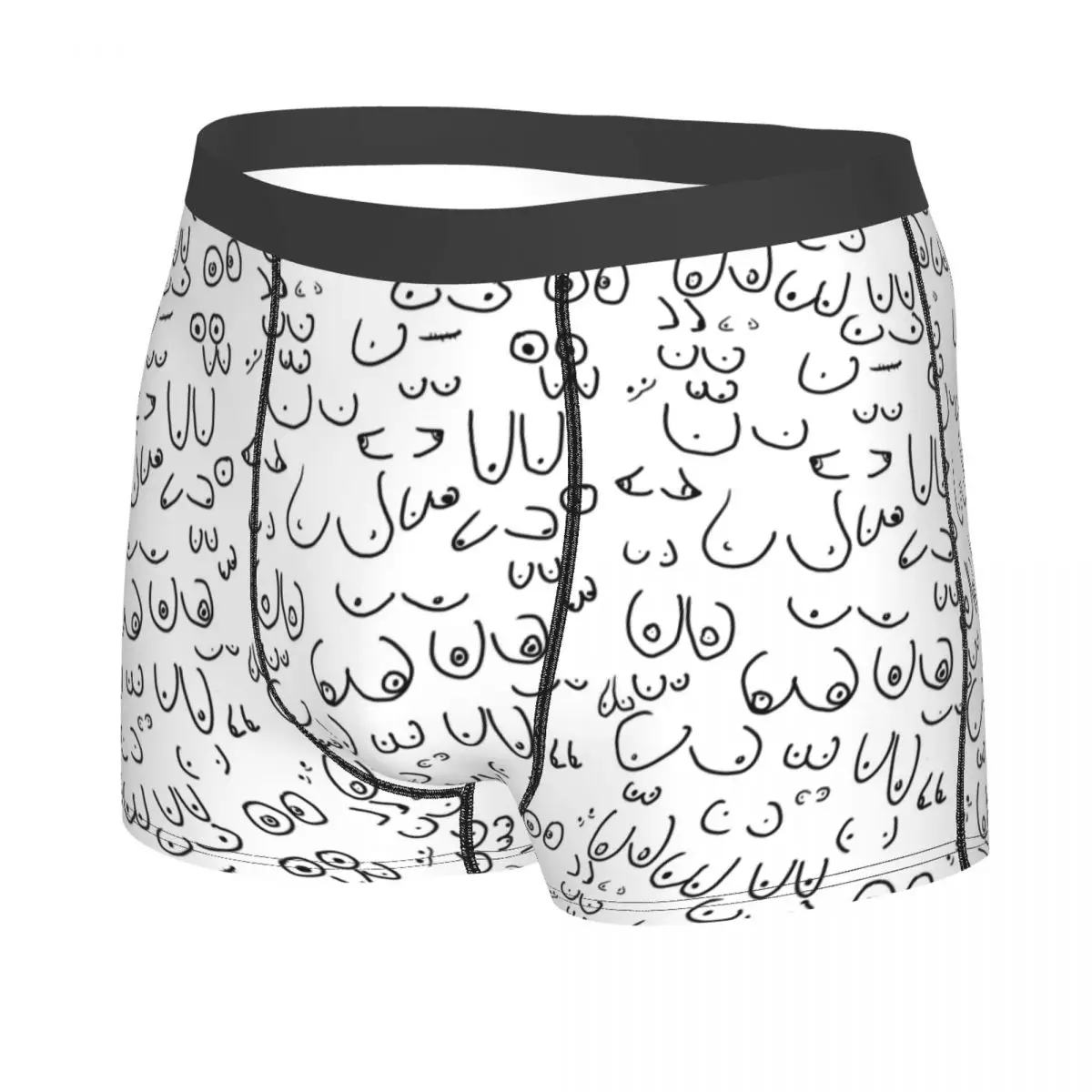 Novelty Cute Boobs Linework Line Art Boxers Shorts Panties Male Underpants Comfortable Briefs Underwear