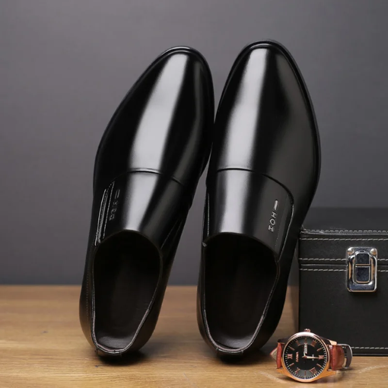 Leather Men Formal Shoes Hollow Out 2024 Men\'s Loafers Dress Moccasins Breathable Slip on Black Driving Shoes porous Shoes