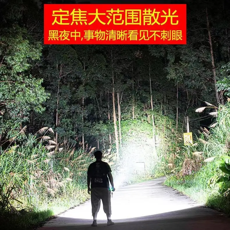 

Imported LED flashlight, strong light, rechargeable power bank, multi-functional outdoor super bright mini household durable