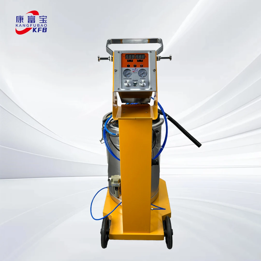 

KFB-618 High-quality Digital Button Powder Coating Equipment System Provided PLC Yellow Electrostatic Powder Coating Machine