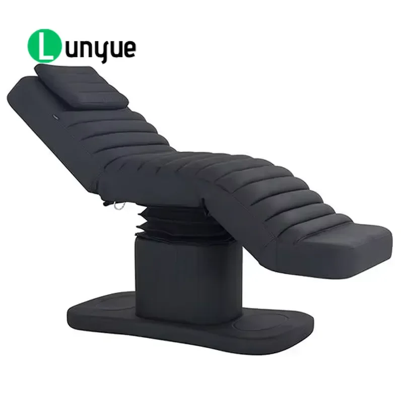 Black Electric Beauty Bed Facial Massage Table Medical Examination Chair Spa Tattoo Podiatry Doctor Furniture