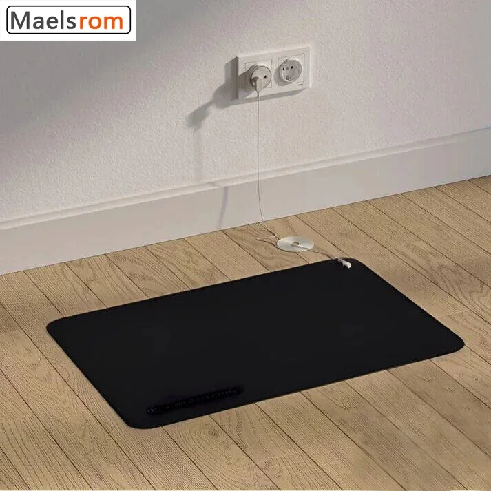 

Grounding Mat for Earthing & EMF Protection - 40x60cm Foot Mat with Conductive Cord to Reduce Inflammation, Improve Sleep & Reco