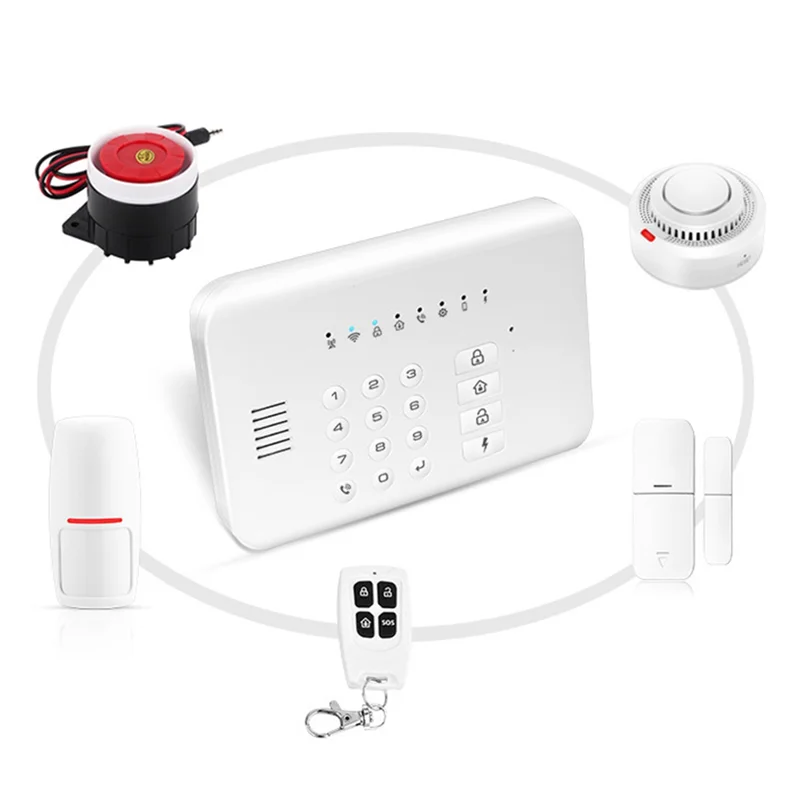 REPLA-Tuya APP Remote Control WIFI+GSM Alarm System For Home Security Burglar Alarm Sensor PIR Motion Detection Door Contact