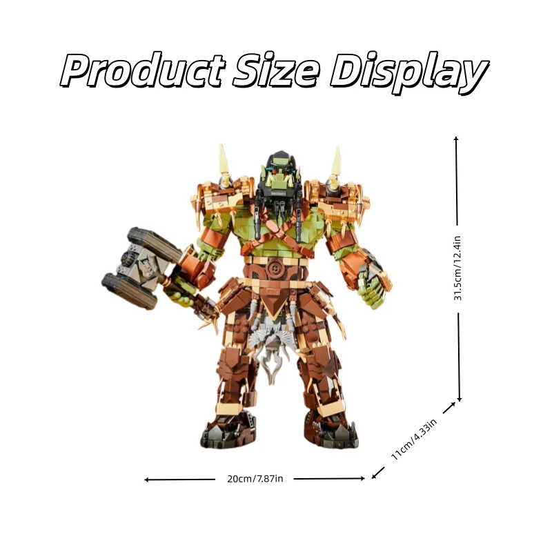 1776PCS Classic Orc building block toy, home decor figurine and personal game collection, holiday gift