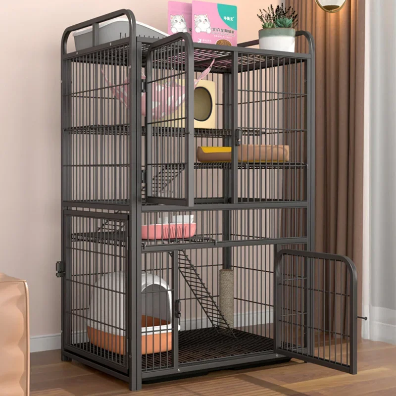 Cat Cage Three Floors Large Free Space Wholesale Cage Luxury House Cat House Cat Nest Climbing Frame