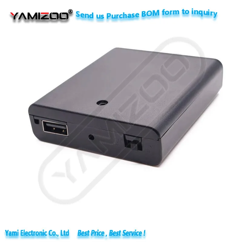 1 قطعة صندوق بطارية مدمج واجهة USB أنثى 4 مقصورة AA 5 فولت شريط إضاءة مخصص مع مفتاح 6 فولت