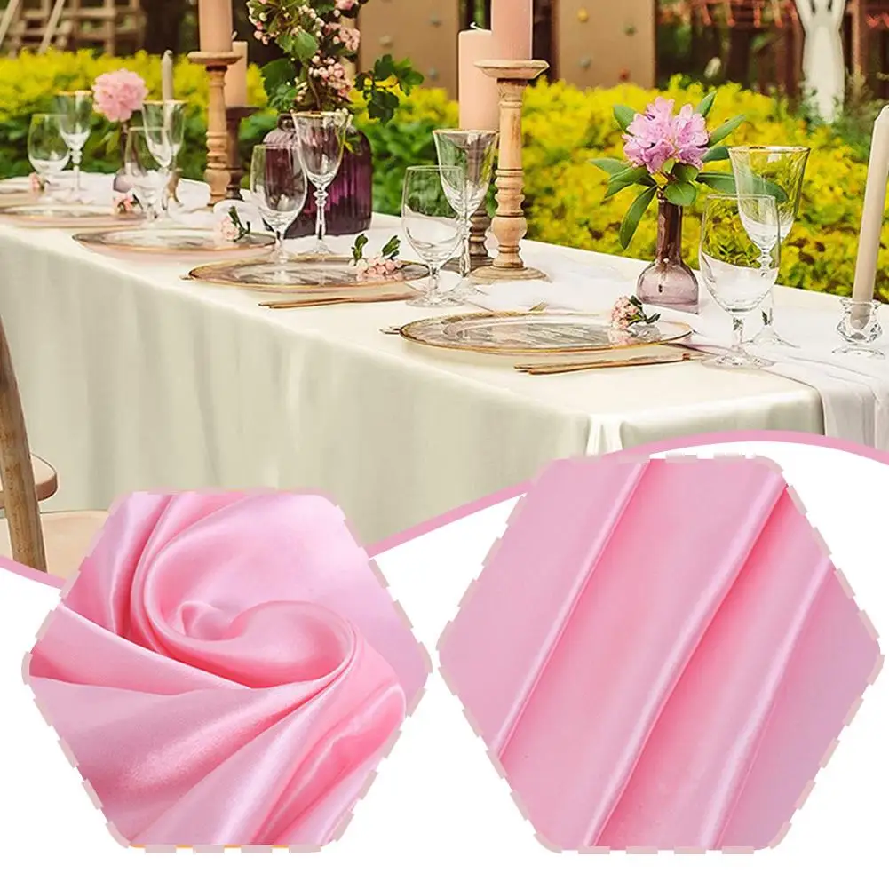 Solid Color Dacron Table Cloth Tablecloth Table Cover Overlay For Birthday Wedding Banquet Restaurant Festival Party Supply R2q8