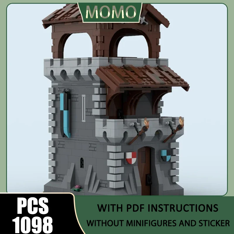 

Moc Building Bricks Medieval City Guard Tower Model Building Technology Modular Castle Model Blocks Construstion Toy Gifts