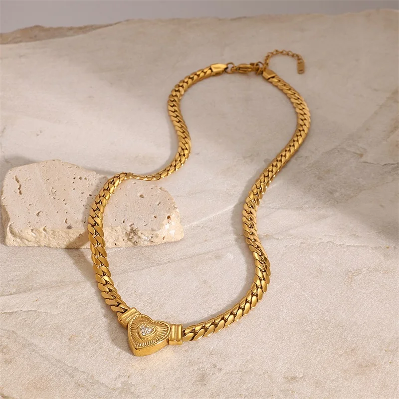 GANPUP 316l Edelstahl Schlangenkopf Zirkon Kette Halskette Mode Trendy Textur Schmuck Party Geschenk Wasserdichte Halskette – Detail 14