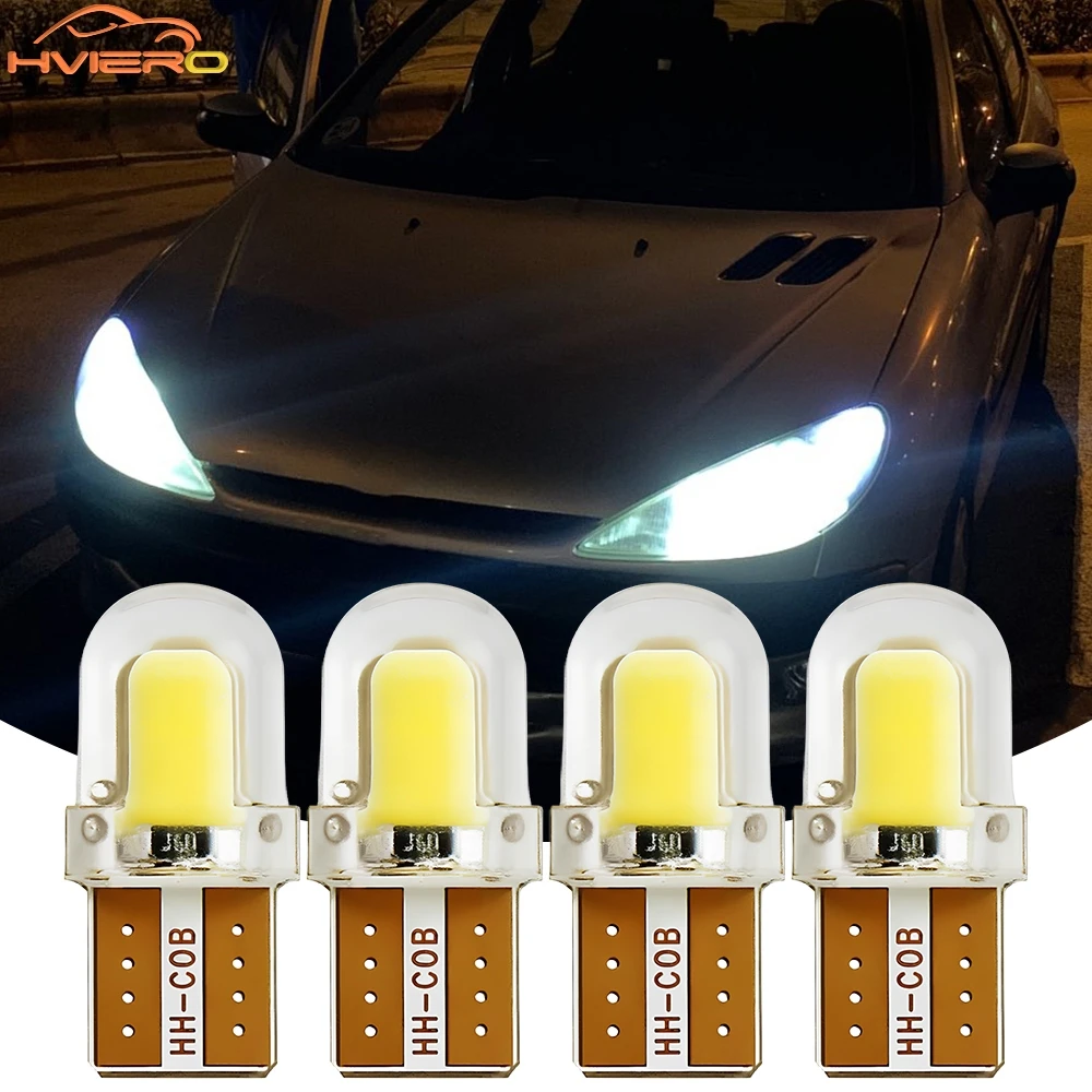 

2/4/10/20PCS Car Led W5w T10 194 168 Cob 4smd Parking Light Auto Wedge Canbus Bright License Map Turn Signals Light Door Bulbs
