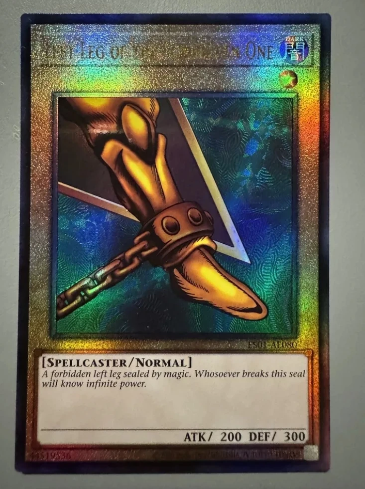 

Yugioh KONAMI Duel Monsters ES01-AE080 Left Leg of the Forbidden One Ultimate Rare Asian English Collection Mint Card