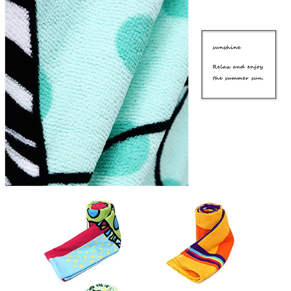 Personalisiertes Strandtuch mit Namen, personalisiertes, super saugfähiges Badetuch, leichtes und kompaktes Poolhandtuch, Sommer-Meer-Großhandel – Detail 7