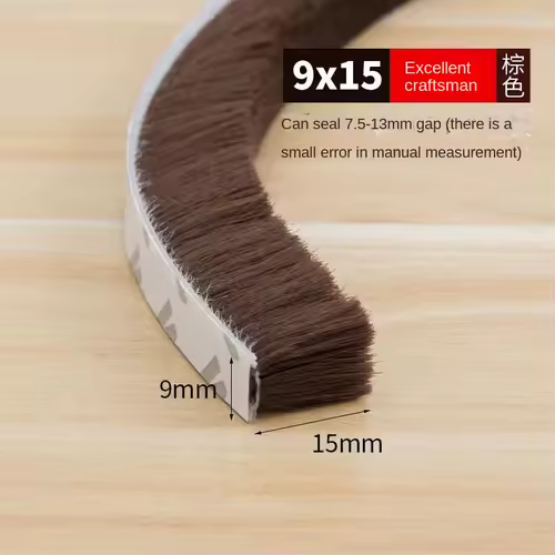Self-adhesive Bristles Wool Pile Weatherstrip Door Window Brush Seal 7/9 X 5mm 9mm 12mm 15mm 23mm Warm Winter Gray White Brown - Image 27