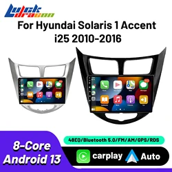 Android 13 Carplay Android Auto Wireless Car Radio For Hyundai Solaris 1 Accent  i25 2010-2016 8Core wifi gps 4G Car Radio Video