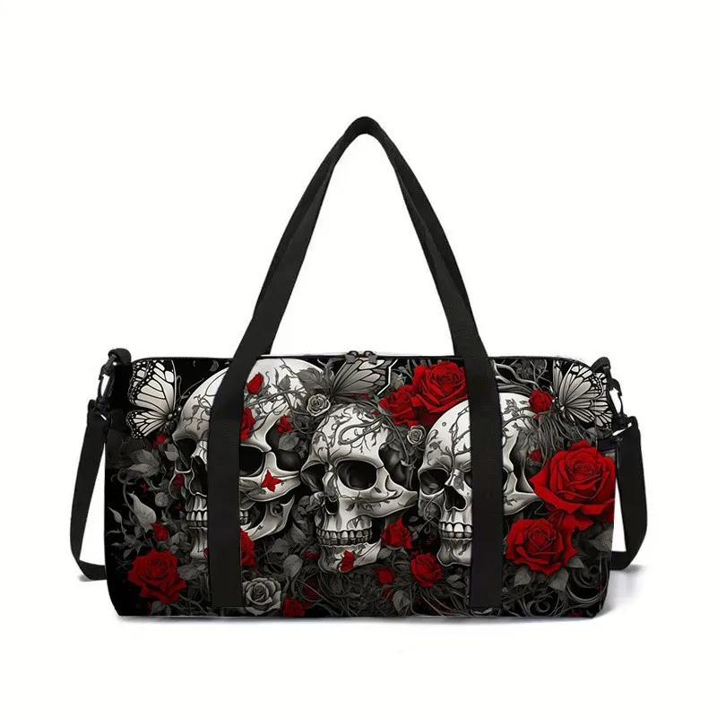 

Роскошная новинка: стильная сумка-скелет с 3D-печатью, большая вместительная дорожная сумка, сумка-бочонок через плечо, спортивная сумка для активного отдыха, сумка для спортзала и йоги