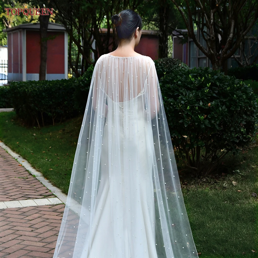 TOPQUEEN G78 Wedding Cape Veil Shoulder Cover for Wedding Dress Bolero Women Evening White Women Wedding Plus Size Wing DIY