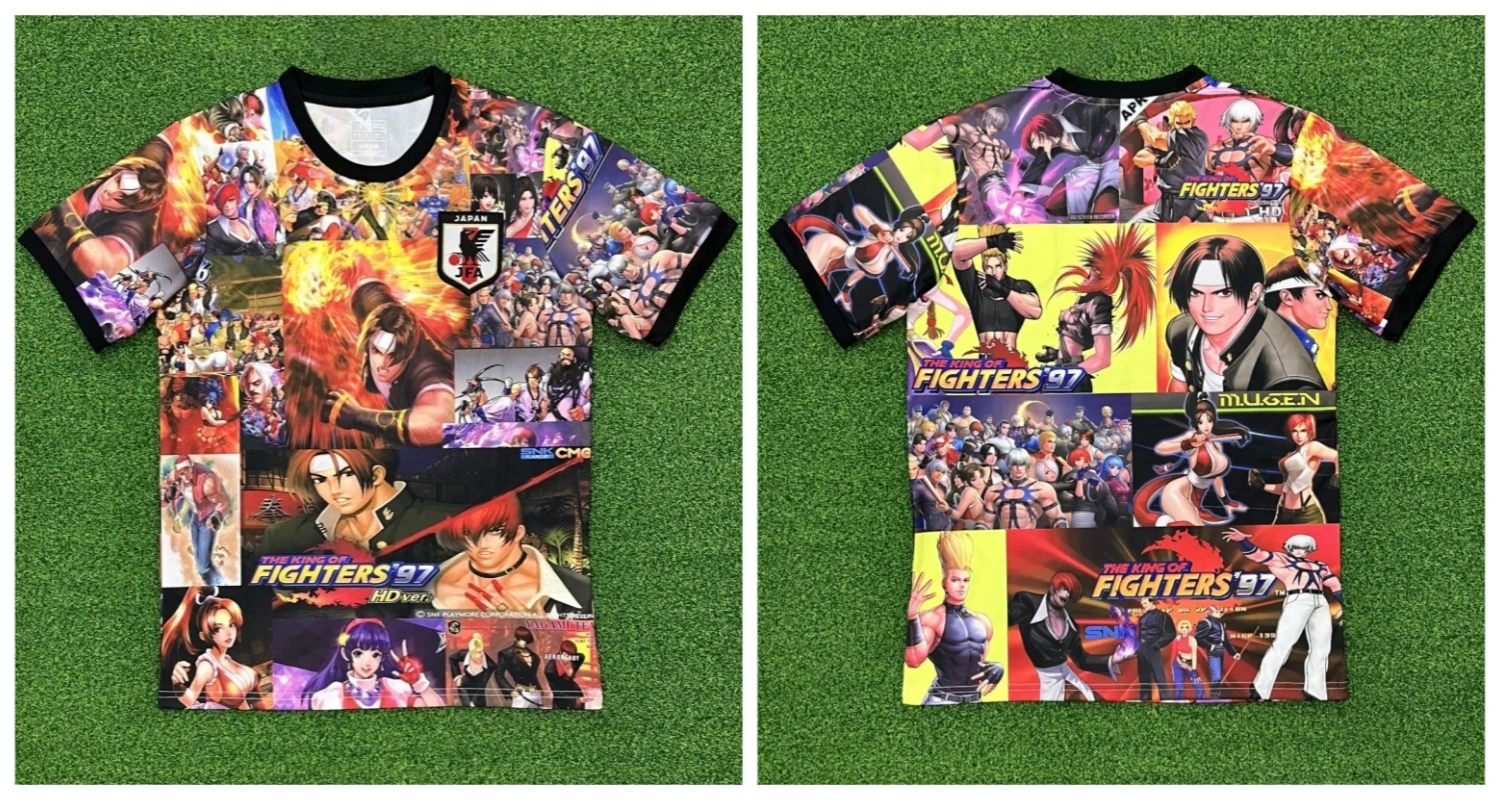 

2025 New T-shirt 3D Cool Print Retro Japanese Home Game Uniform Fan Version Japan Fighter's 97 Fans Jersey/casual