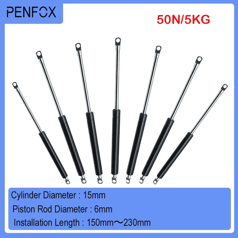 

1PC 150-230mm 5kg/50N Cabinet Door Lift Support Gas Strut Hydraulic Spring Hinge Kitchen Cupboard Hinge Furniture Hardware