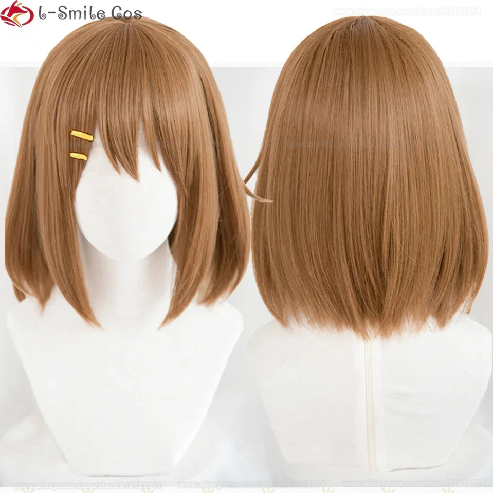 Anime K-ON ! K-ON ! Hirasawa Yui Cosplay Wig Brown Hirasawa Yui Wigs Heat Resistant Hair Women Cute Cosplay Anime Wig + Wig Cap