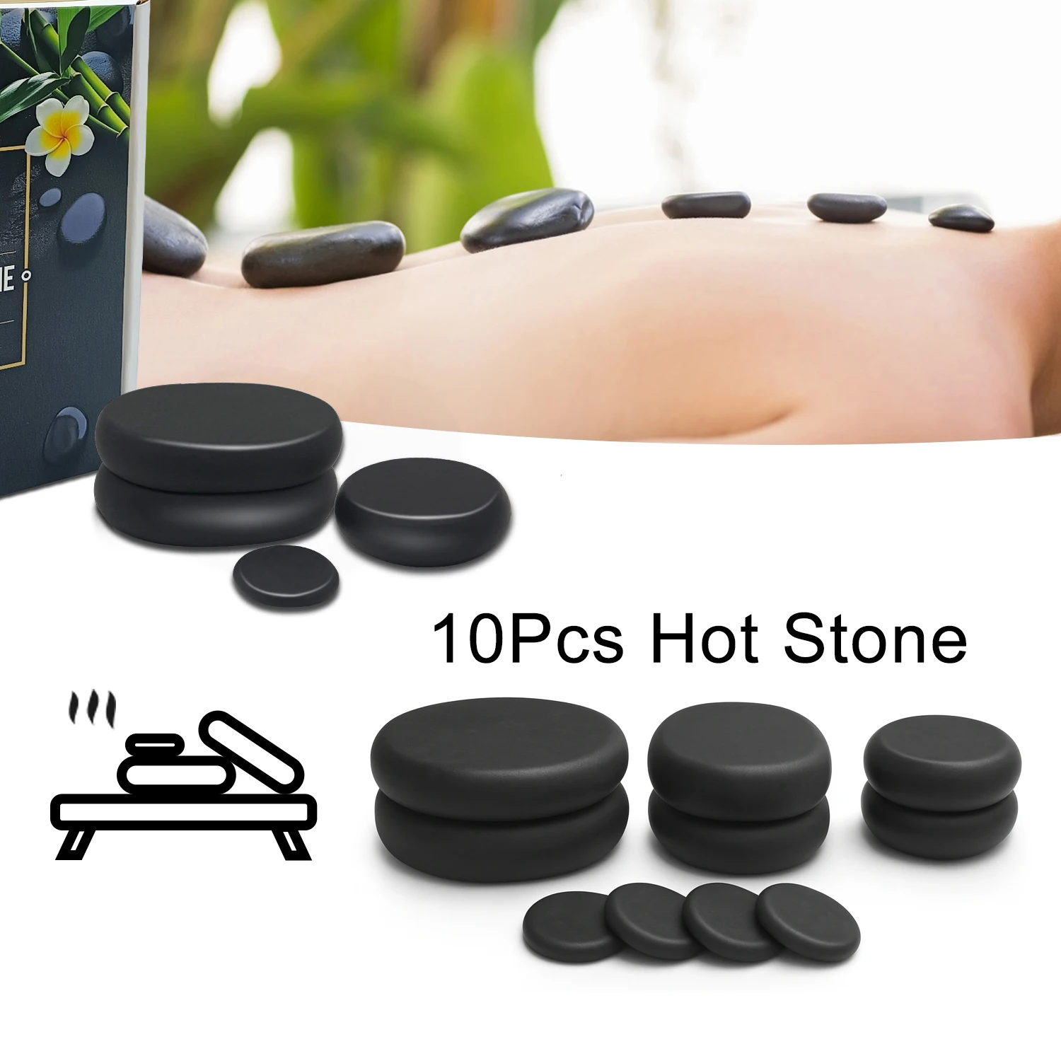 

Основные горячие камни для массажа, 10 шт. Массажный набор Hot Stones Массажные камни Hot Rocks для профессионального или домашнего спа-салона