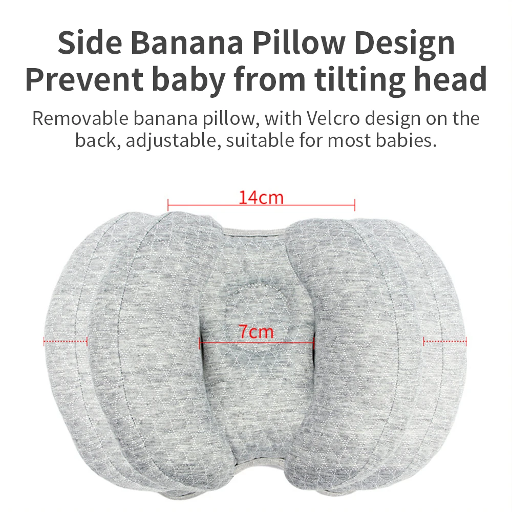 Baby Stroller Pillow Car Seat Head Fixed Neck Pillows Bend Shape Sleeping Protection Headrest Cushion Infant Anti-head Mat