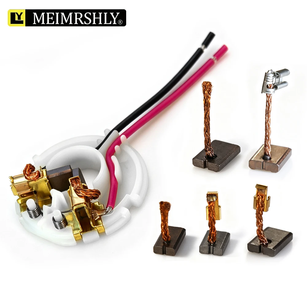 Carbon Brush Holder Assembly for Electric Impact Wrench, Integrated Precision Molded Insulating Base, Stable Conductivity Wear‑R
