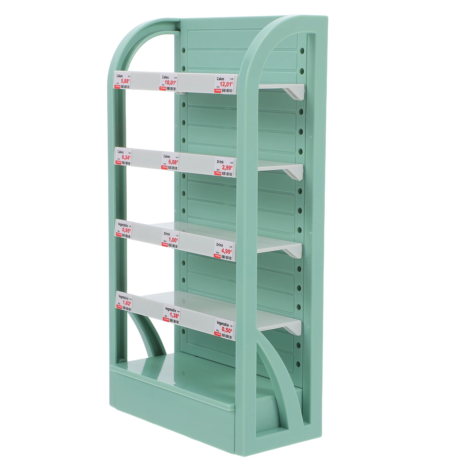 

Mini Supermarket Display Stand Multilayer Shelves Toy Storage Rack for Dollhouse Food Pretend Toy Display Shelf