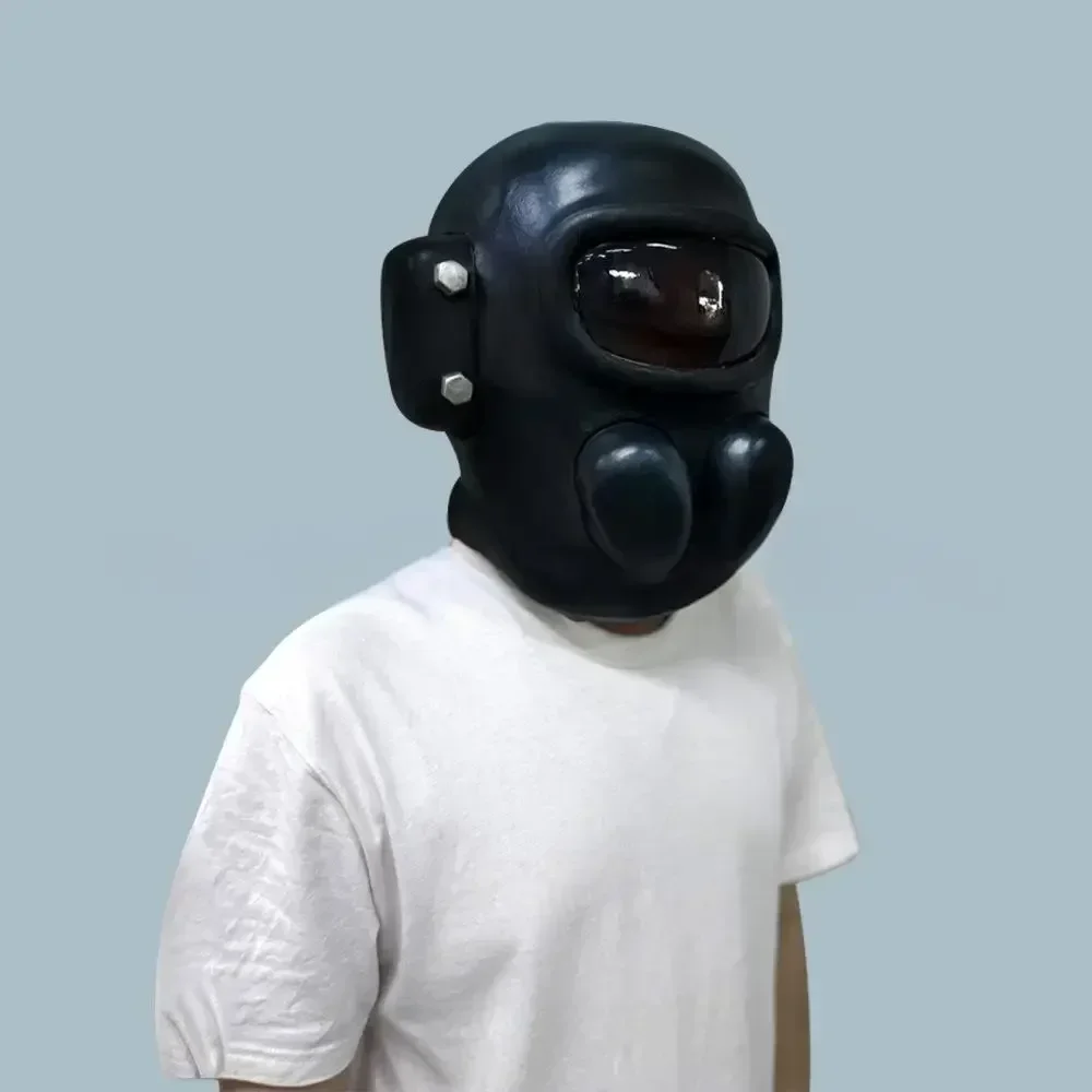 جديد 2025 لعبة شركة ميتال قناع تنكري للهالوين للكبار خوذة من اللاتكس شخصية كرنفال فستان زي الدعائم