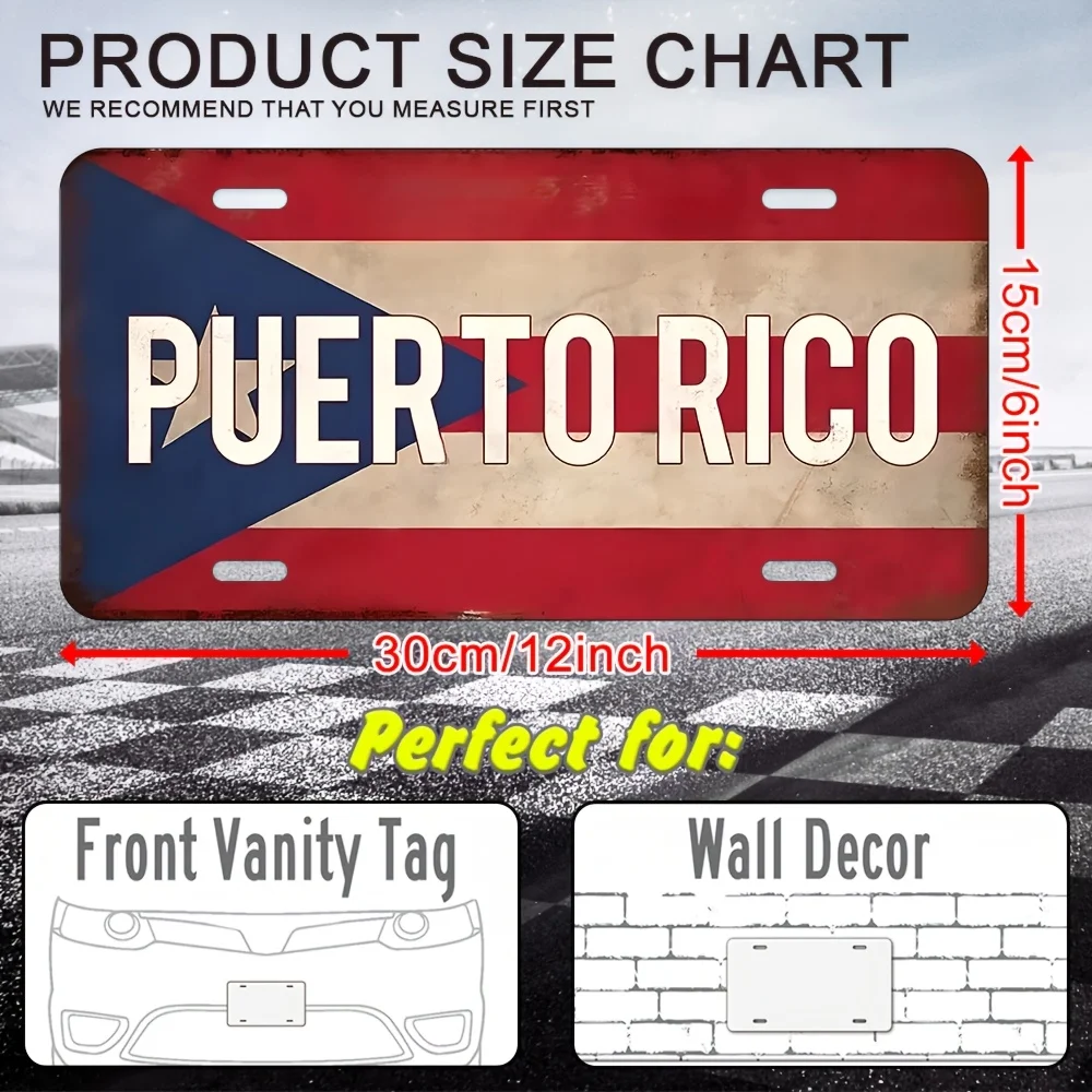 علامة ديكور فنية جدارية عتيقة من الألومنيوم بورتوريكو، لوحة معدنية مقاومة للطقس، غرفة، بار، مقهى، ديكور المرآب #3