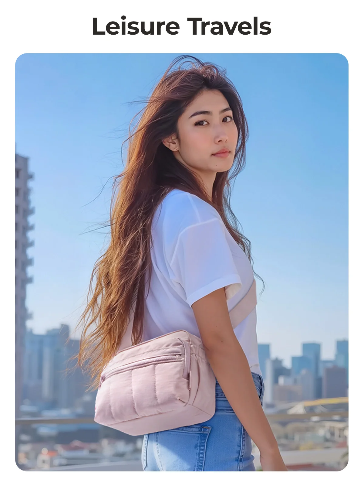 BAGSMART Damen Hobo-Tasche, College-Umhängetasche, große Kapazität, lässige Handtasche, wasserdicht, leicht, Umhängetasche für den täglichen Gebrauch auf Reisen – Detail 9