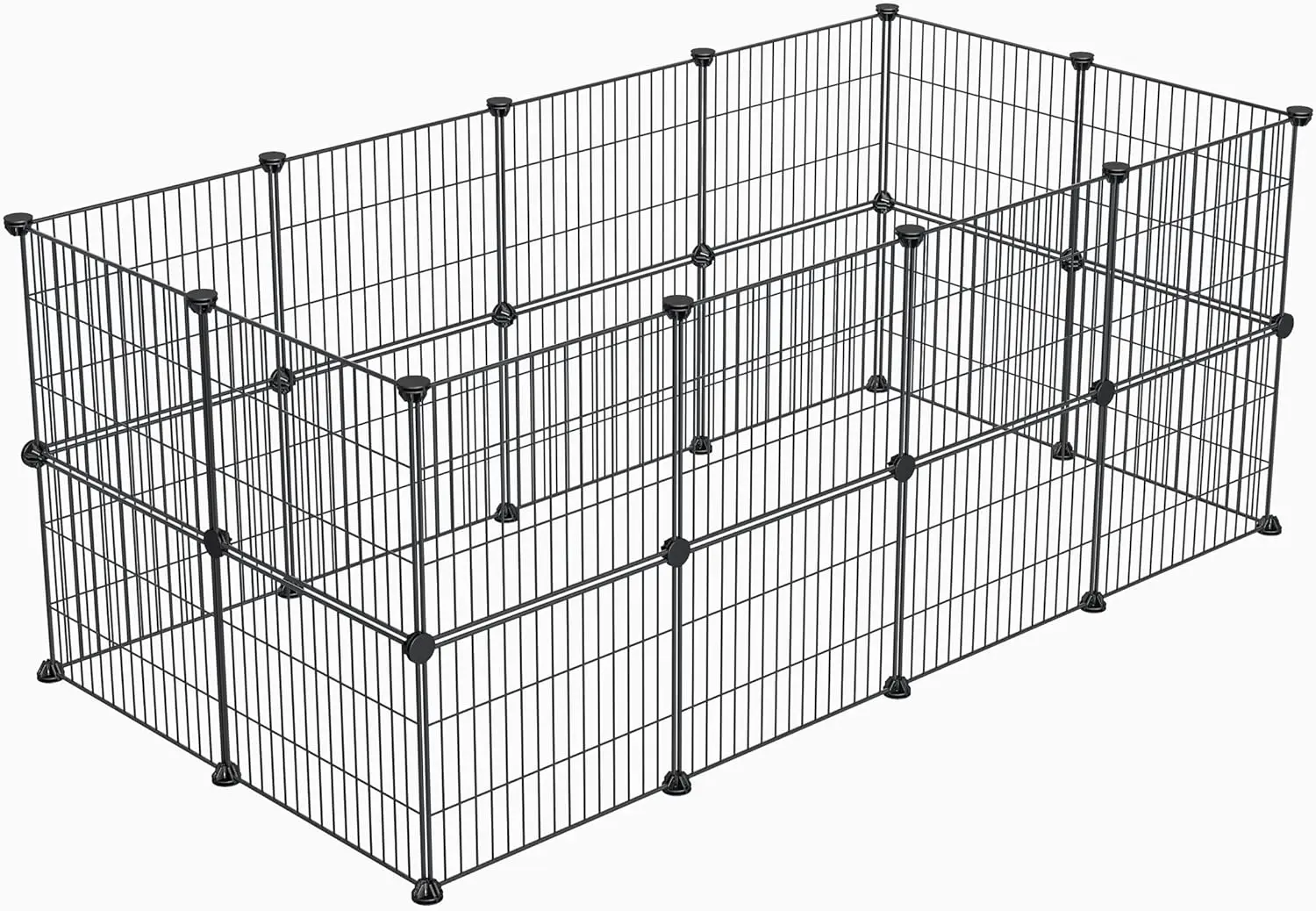 

Portable Metal Wire Pet Playpen, 15x12 Inch, 24 Panels for Small Animals Indoor Outdoor Use