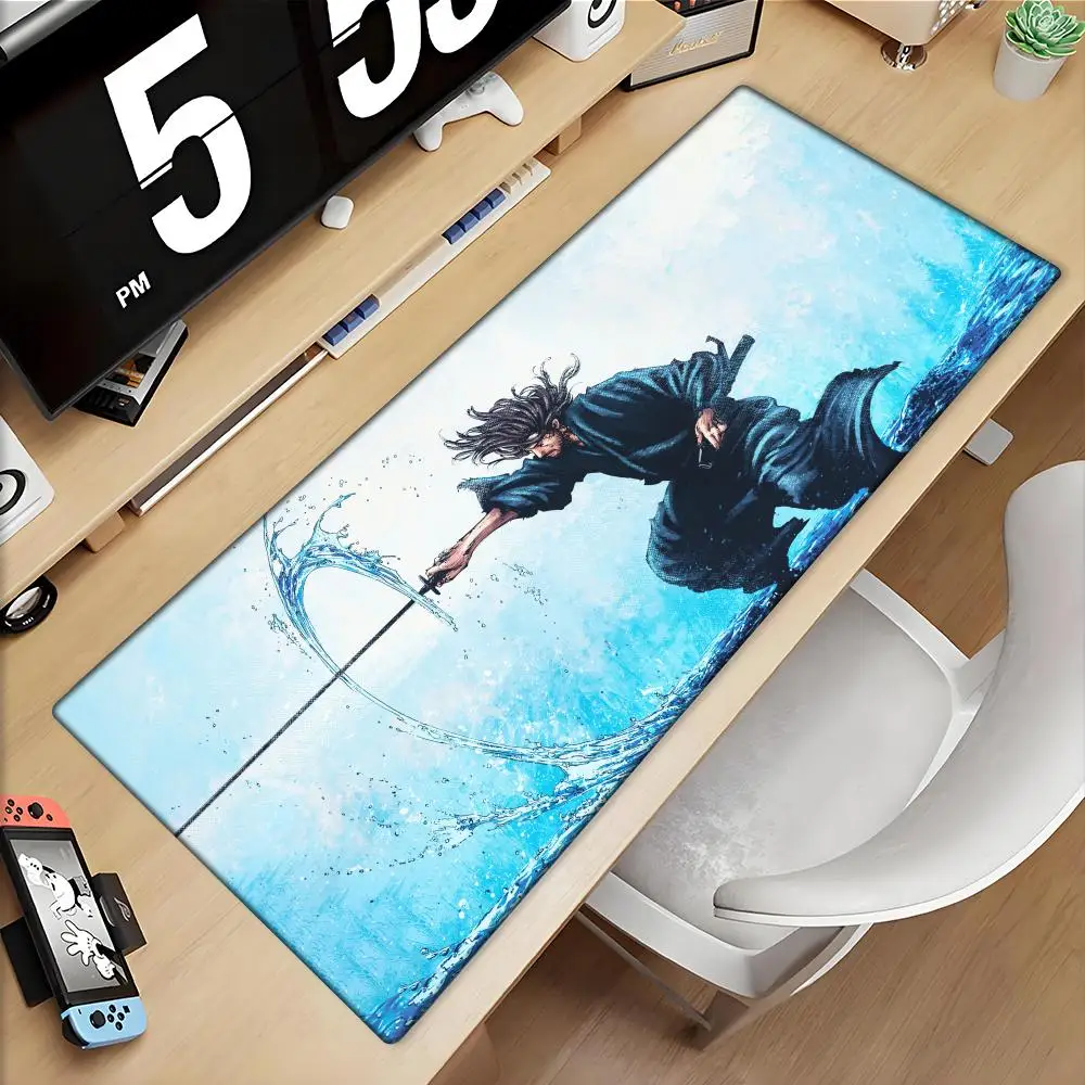 

Japan Samurai Mouse Pad Laptop Vagabond Manga Keyboard Pad XXL Anime Mousepad PC Gaming Accessories Desk Mat Game Cabinet Carpad