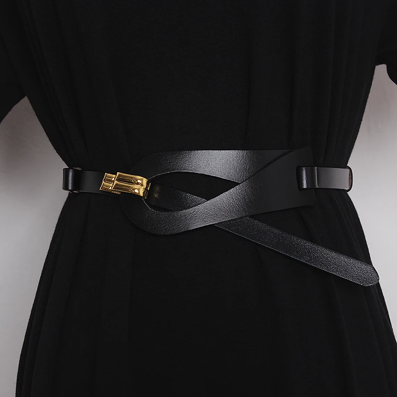 レディースドレス装飾シャツドレス外ベルト多用途ファッションウエストワイドベルト