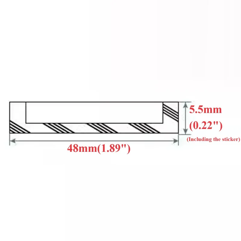 4Pcs Aluminum Round Sticking Thin Finger Pull For Sliding Glass Door Gold Matte Black