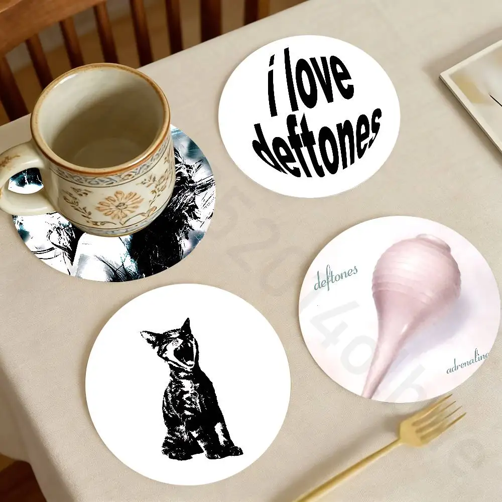 

D-Deftones Wooden Coaster Set Coffee Teacup Decoration Coffee Shop Beverage Shop Family Restaurant