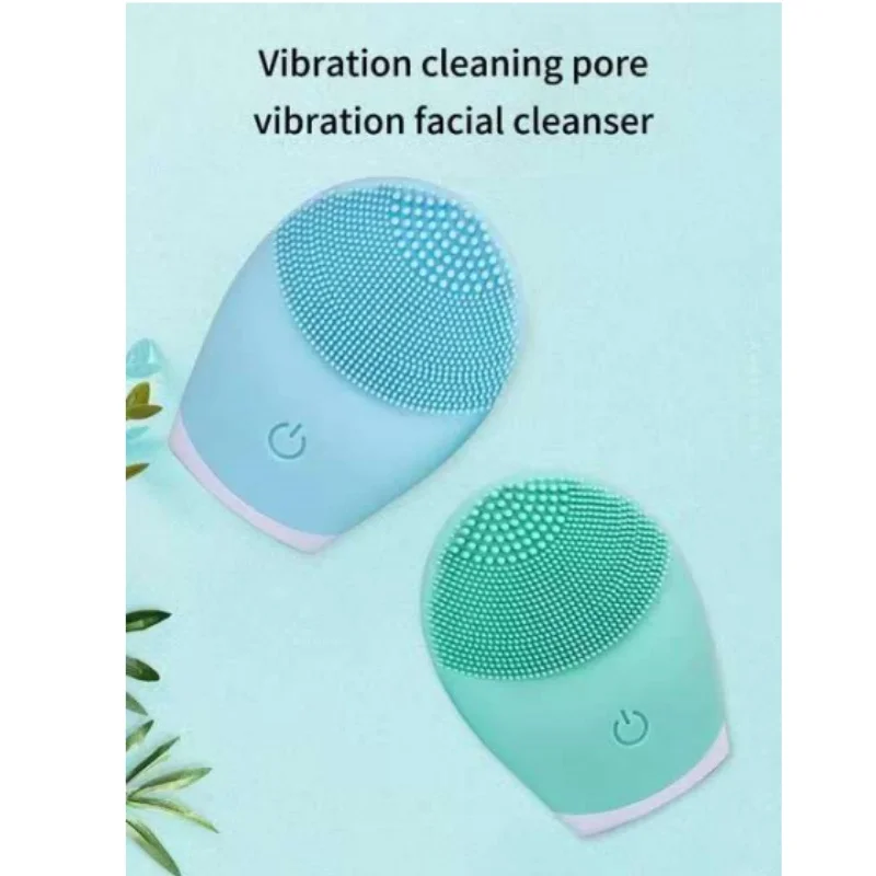 เครื่องนวดหน้าซิลิโคนไฟฟ้าขนาดเล็ก ผลิตภัณฑ์บํารุงผิวและเครื่องมือนวด เครื่องเสริมความงาม ทําความสะอาดรูขุมขนแบบสั่น การสัมผัสด้วยตนเอง