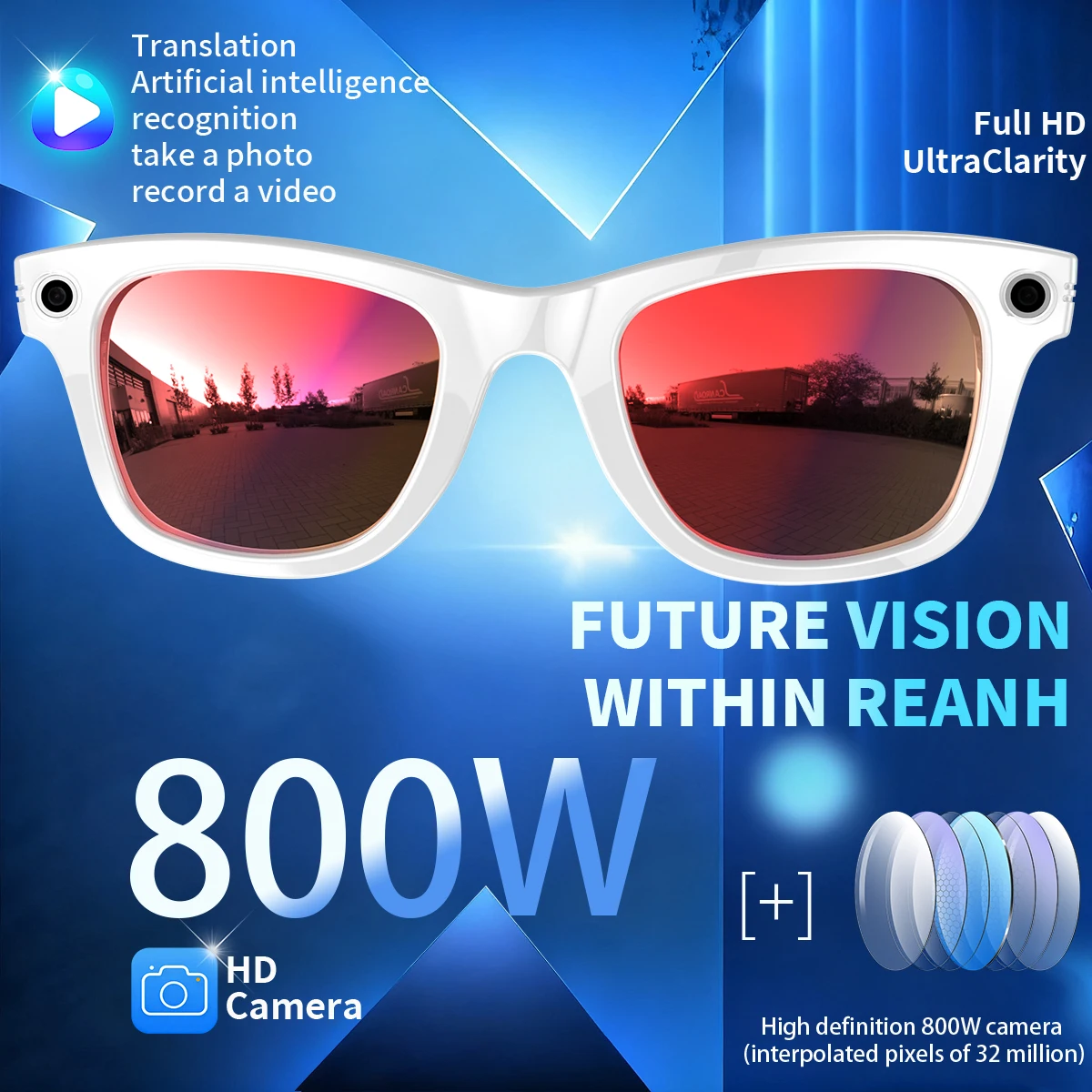 

2025 New Smart Sunglasses with Photochromic Lenses Camera Photography Video ChatGPT AI Interactive Translation Smart Glasses Men