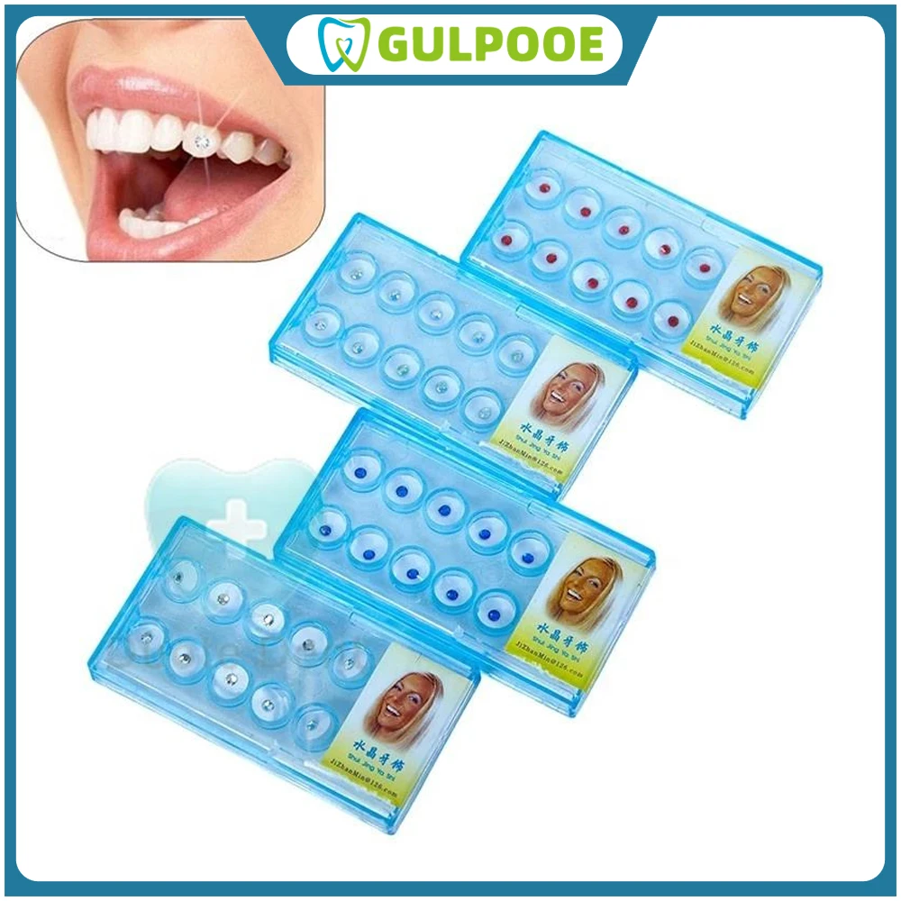 

GULPOOE Dental Teeth Decoration Diamond Crystal Diamond Ornament Oral Hygiene Tooth Ornament Decorate Shining Teeth Whitening