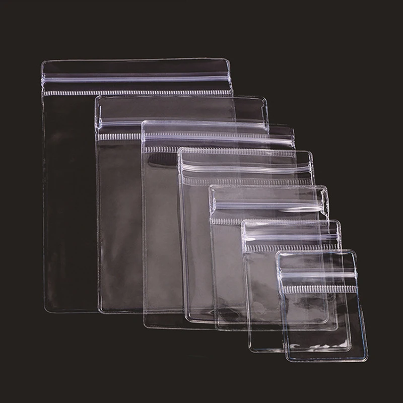 10PCS Jewelry Small Self-Sealing Plastic Zip Clear Bags PVC Clear Storage Bag For Storing Bracelets Rings Earrings Organizer