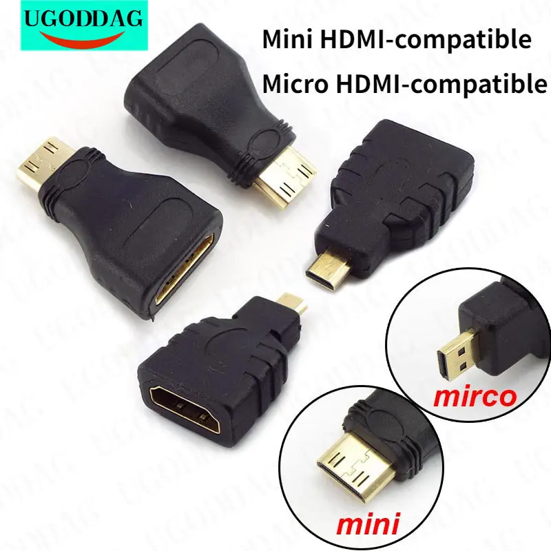 Male to Female Converter Mini HDMI-compatible Connector for HDTV 1080p HD TV Camcorder Micro Extension Cable Adapter