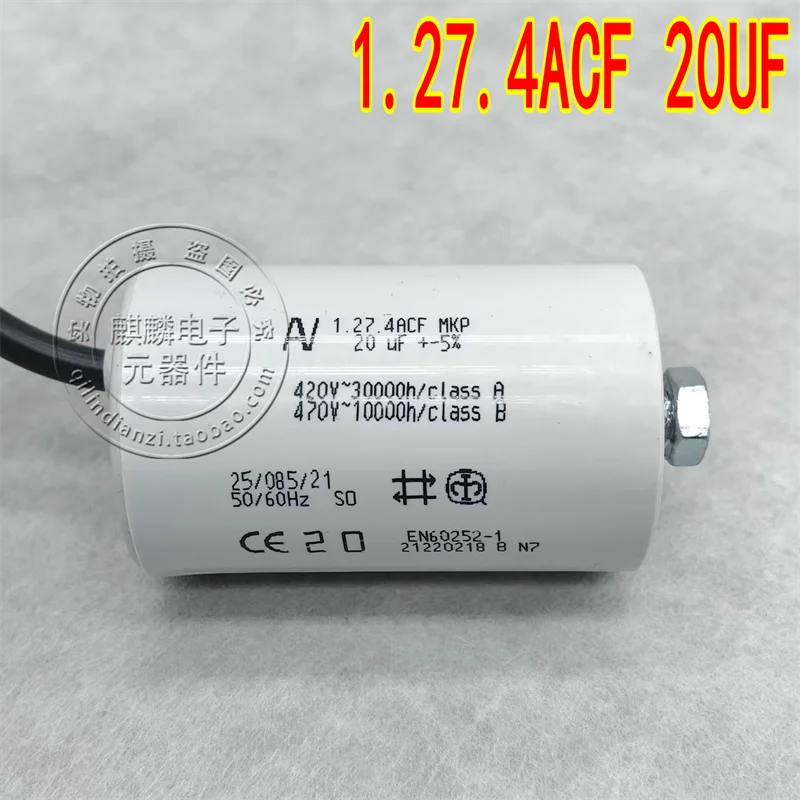

New communication starter capacitor AV Arcotronics 1.27.4ACF MKP 20UF 420V-470V
