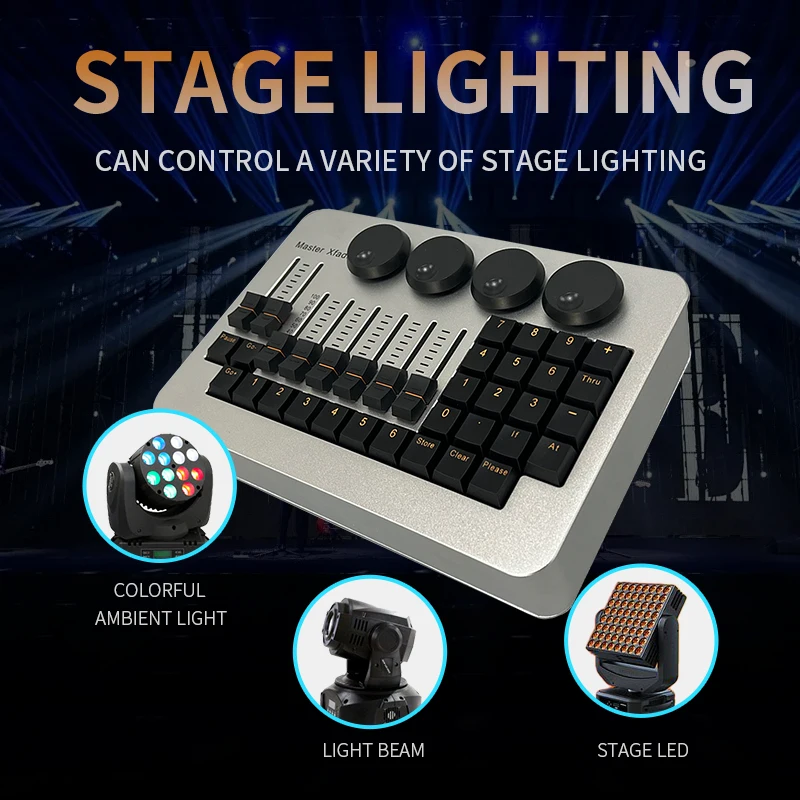 Imagem -03 - Mini ma Command Wing Stage Effect Light Controller Console ma Bolsa para dj Festa Disco Casamento Movendo Head Beam Wash Spot