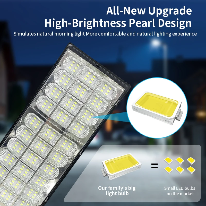 Integrated solar street lamp with remote control LED solar lamp is suitable for gardens, courtyards, roads and parking lots.