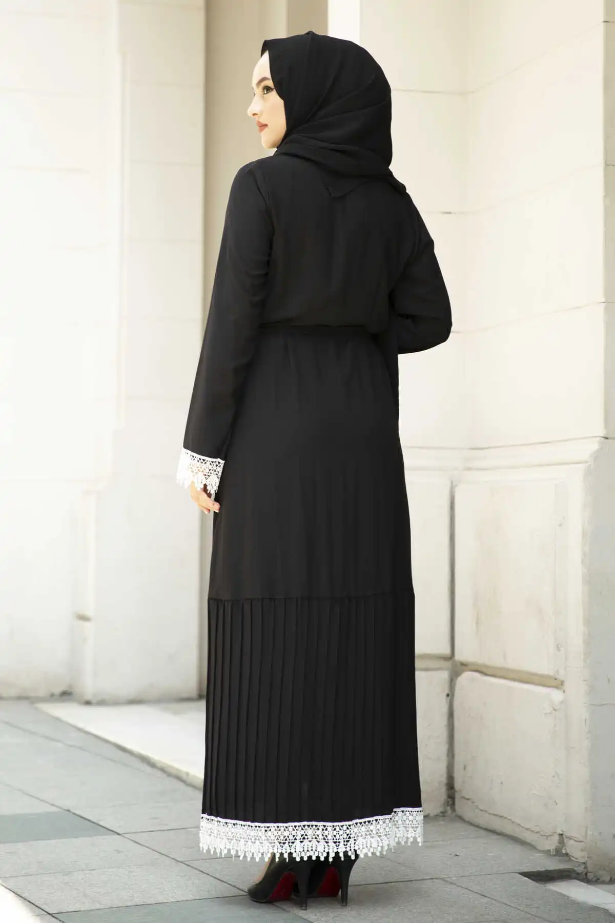 Rok; Pleats Abaya Zwart