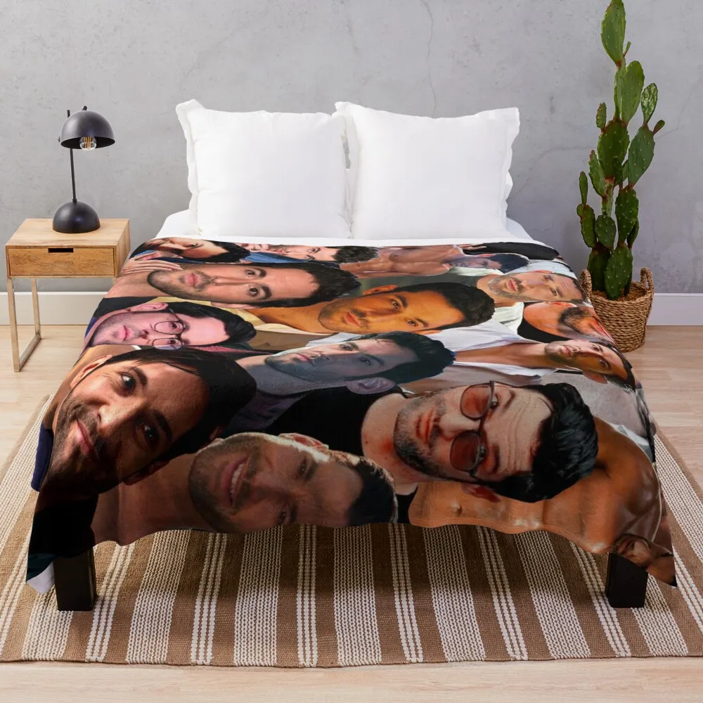 Tom Ellis Photo Collage Throw Blanket cosplay anime Retros Luxury St Blankets