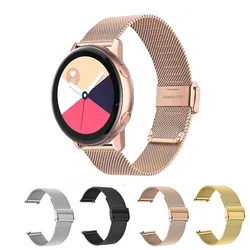 Metal Original 20mm band Strap For Samsung Galaxy Watch Active 2 40/44mm/ 3 41mm smartwatch wristband Gear S2 Classic Sport Band