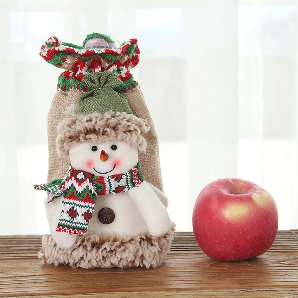

Christmas Gift Bag Mini Treat Tote For Holiday Party Favors Santa Snowman Elk Design Candy Goodies Xmas Snack Bag
