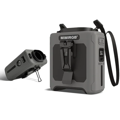 Imagen 1 del producto Ventilador de cintura de 10000mAh, ventilador de cintura portátil, 5 velocidades y luz, 40H, refrigeración manos libres para viajes en el sitio de trabajo al aire libre, largo alcance para exteriores